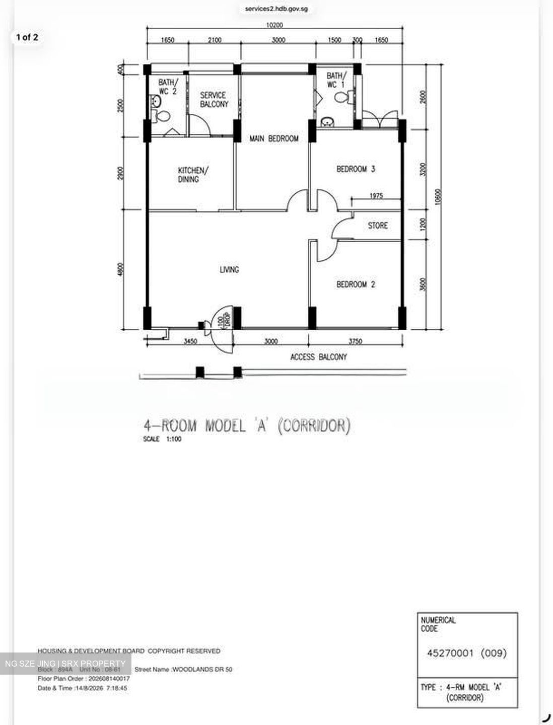 Blk 894A Woodlands Drive 50 (Woodlands), HDB 4 Rooms #601891521